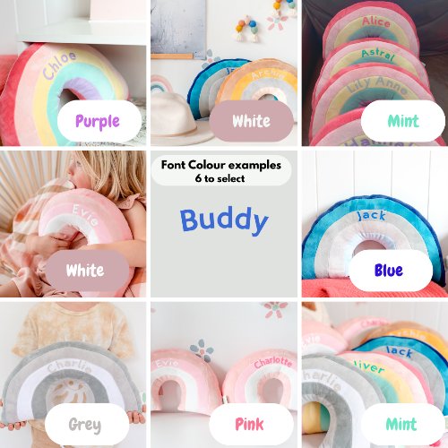 Rainbow Cushion - Blue