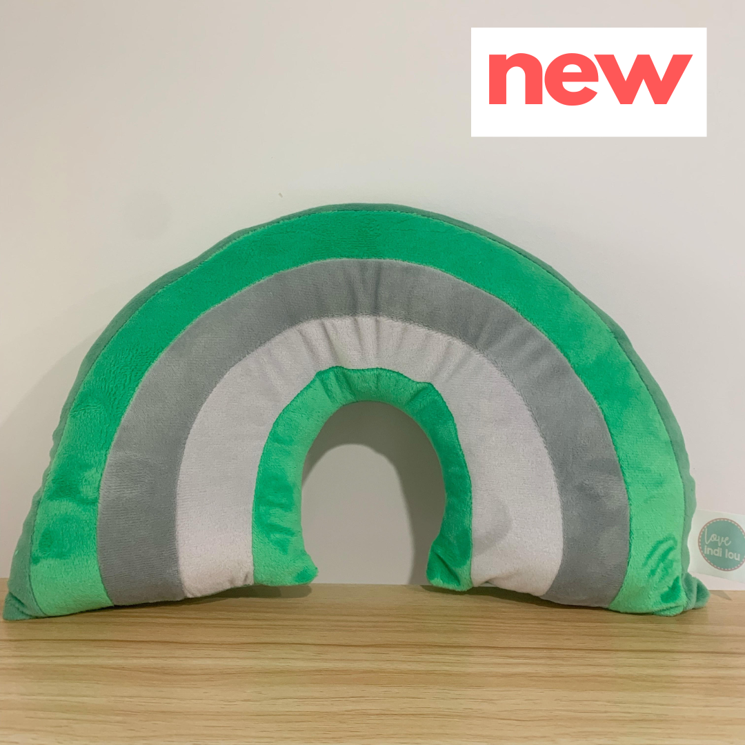 Rainbow Cushion - Green