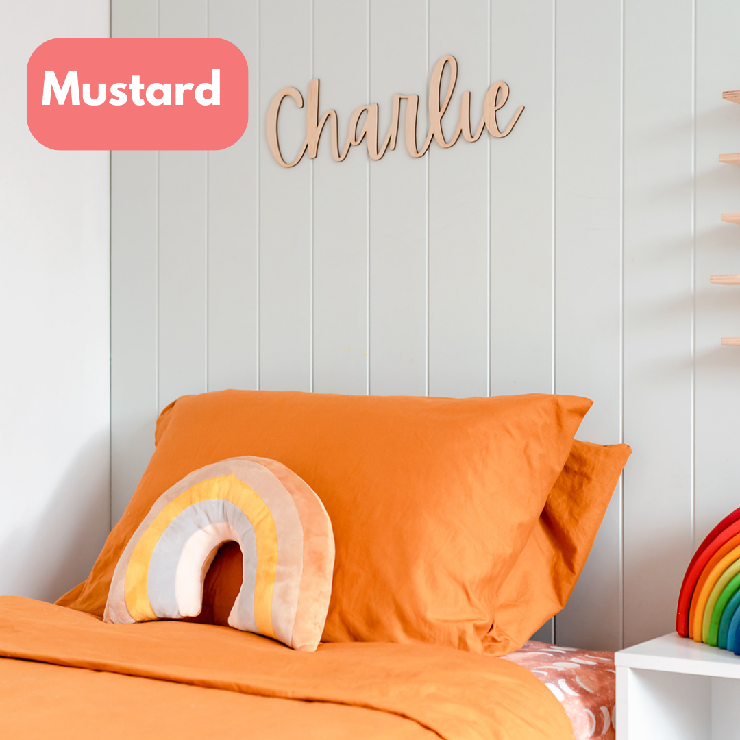 Rainbow Cushion - Mustard