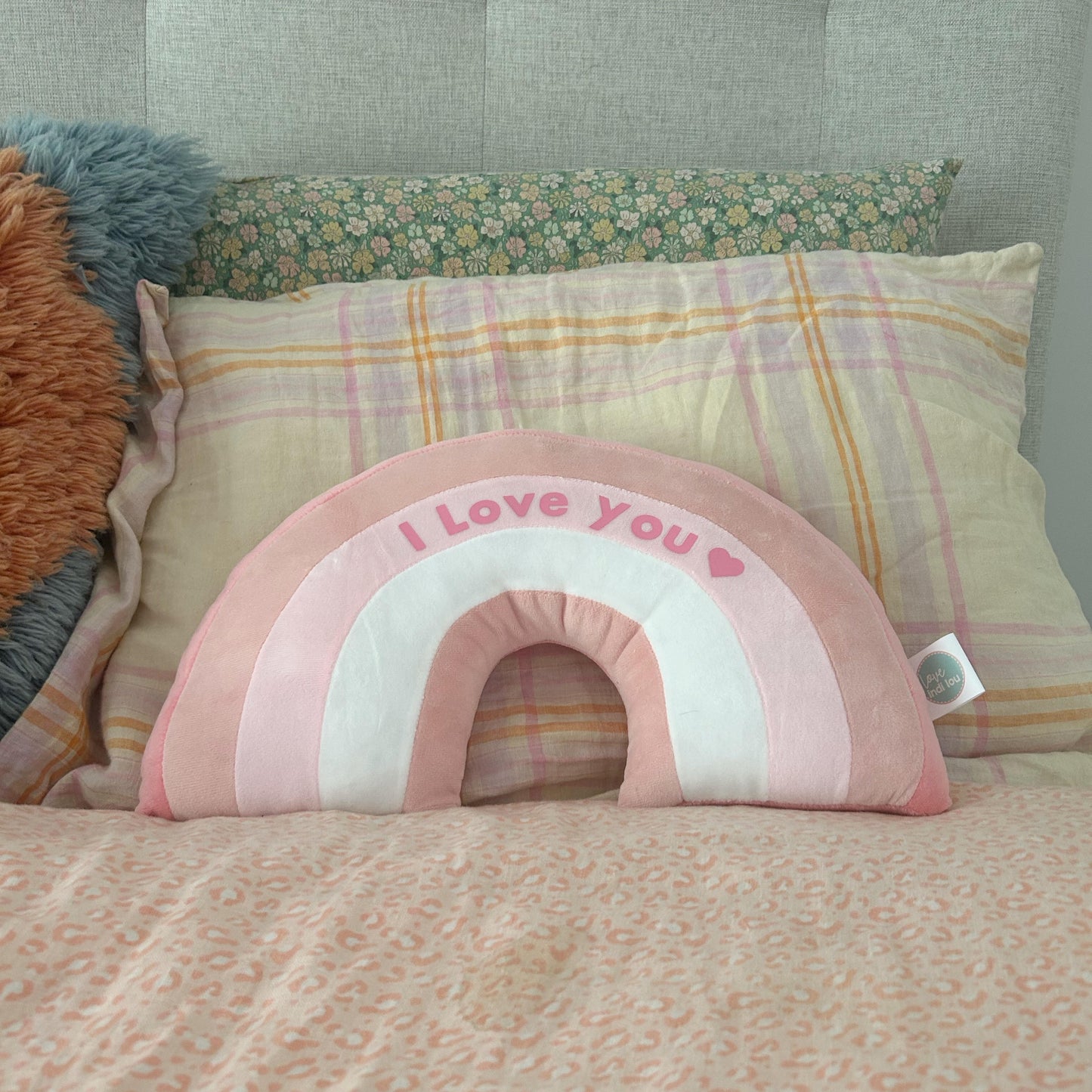 Rainbow Cushion - Pink