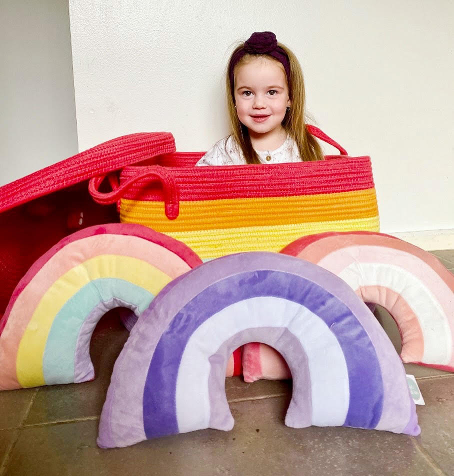 Rainbow Cushion - Purple