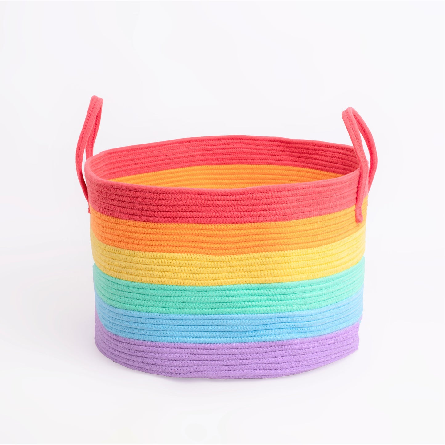 Bundle Buy - Rainbow Cotton Rope Basket + Rainbow Cushion