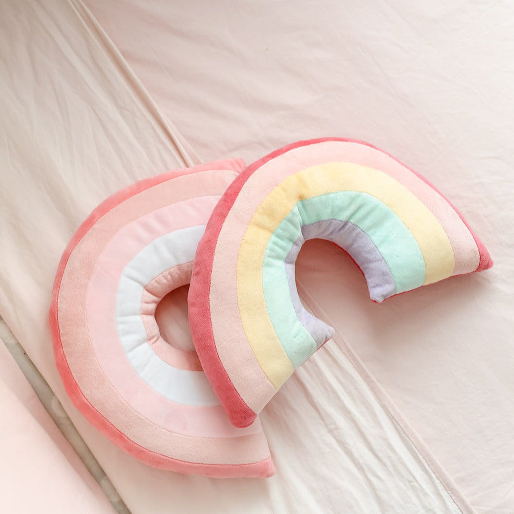 Bundle Buy - Pastel Rainbow Rug + Rainbow Pillow