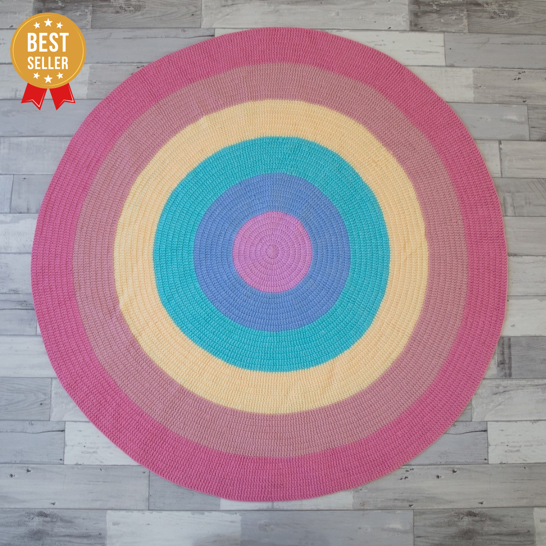 Crochet Rug - Rainbow