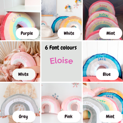 Rainbow Pillow - Pink