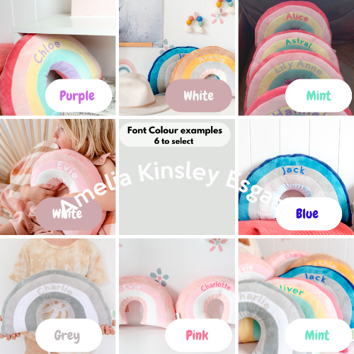 Rainbow Pillow - Pink