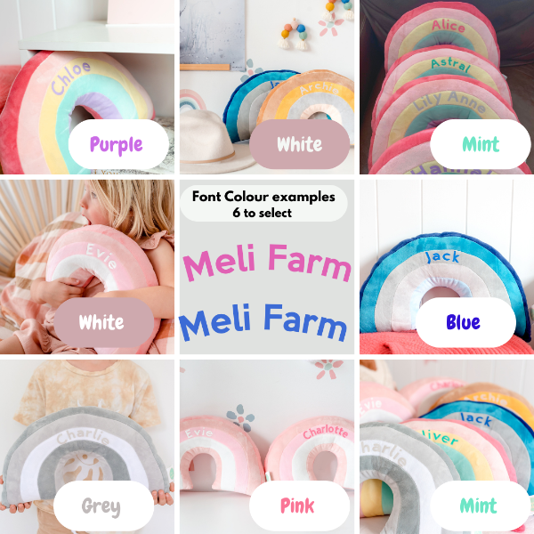 Rainbow Cushions - Buy One receive One HALF PRICE! With Personalisation
