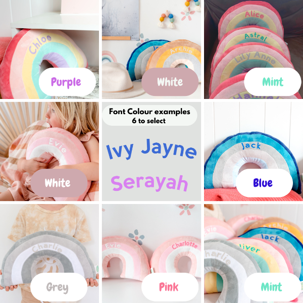 Rainbow Cushions - Buy One receive One HALF PRICE! With Personalisation