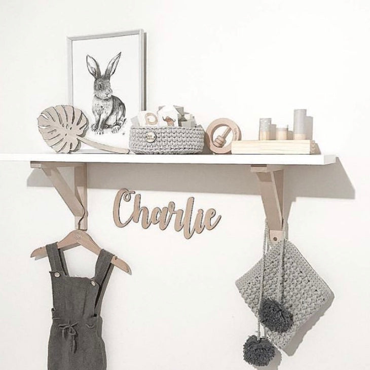 Crochet Storage Basket - Grey + White