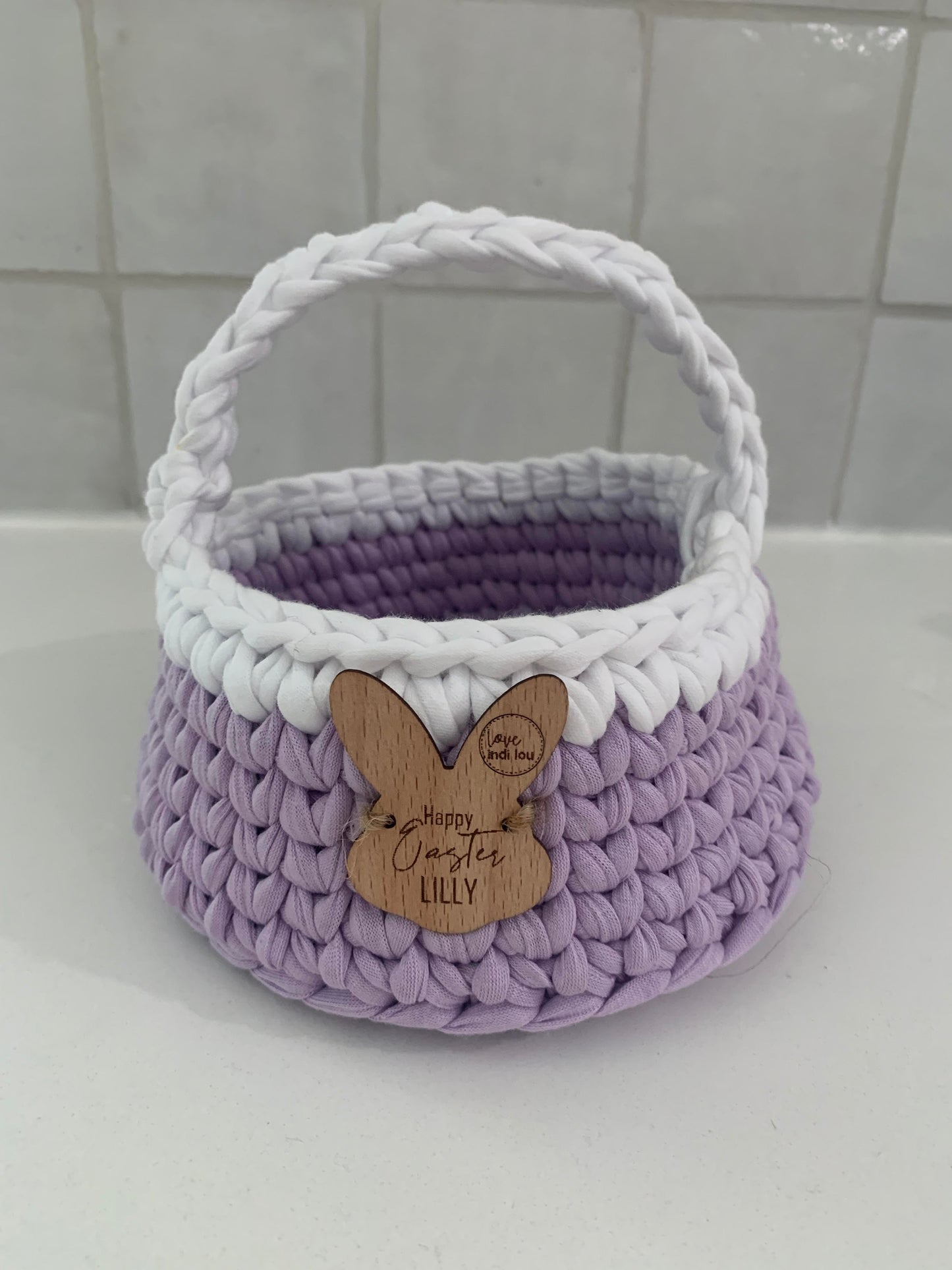 Easter Basket - Pink + White