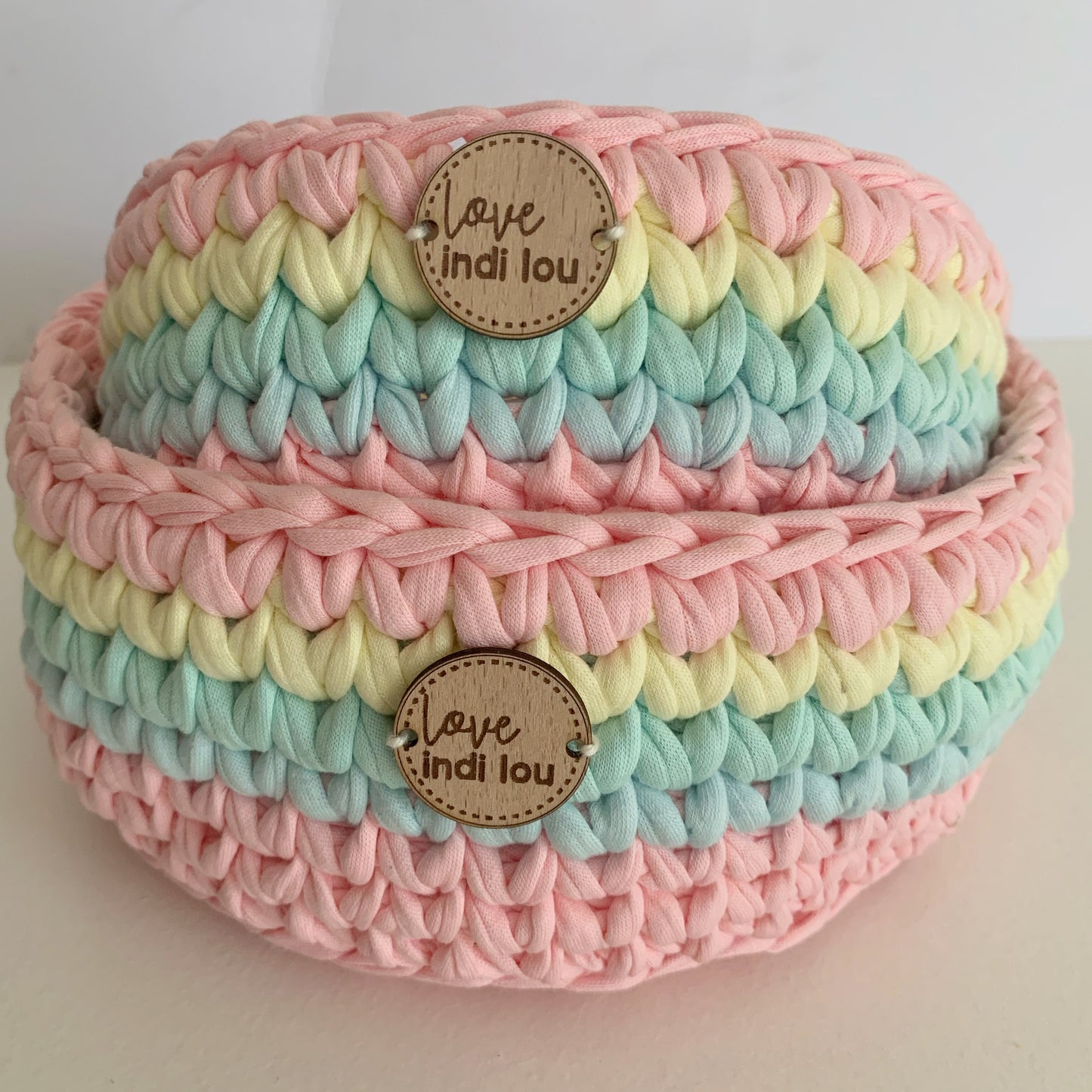 Crochet Storage Basket - Pastel