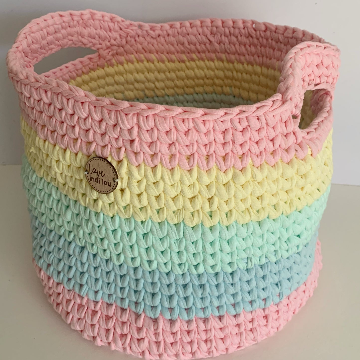 Crochet Storage Basket - Pastel