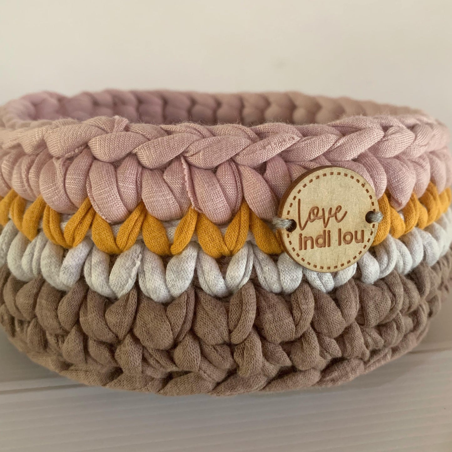 Crochet Storage Basket - Earthy Tones