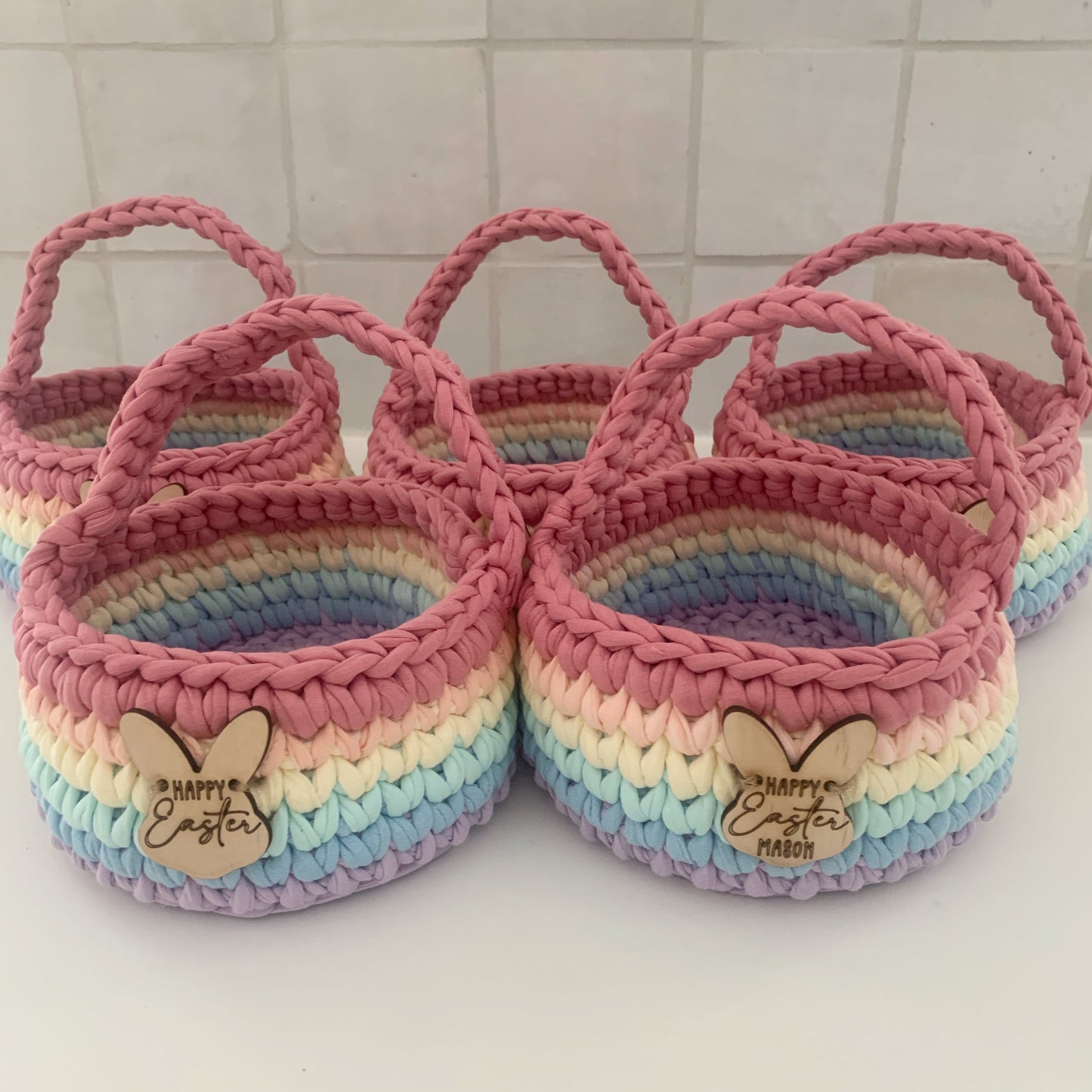 Easter Basket - Rainbow Blues