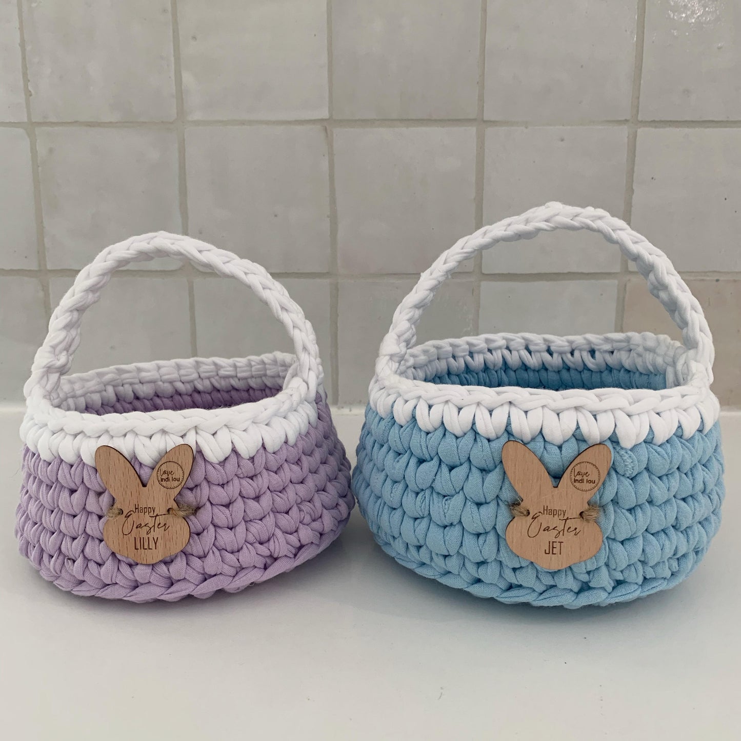 Easter Basket - Rainbow Blues