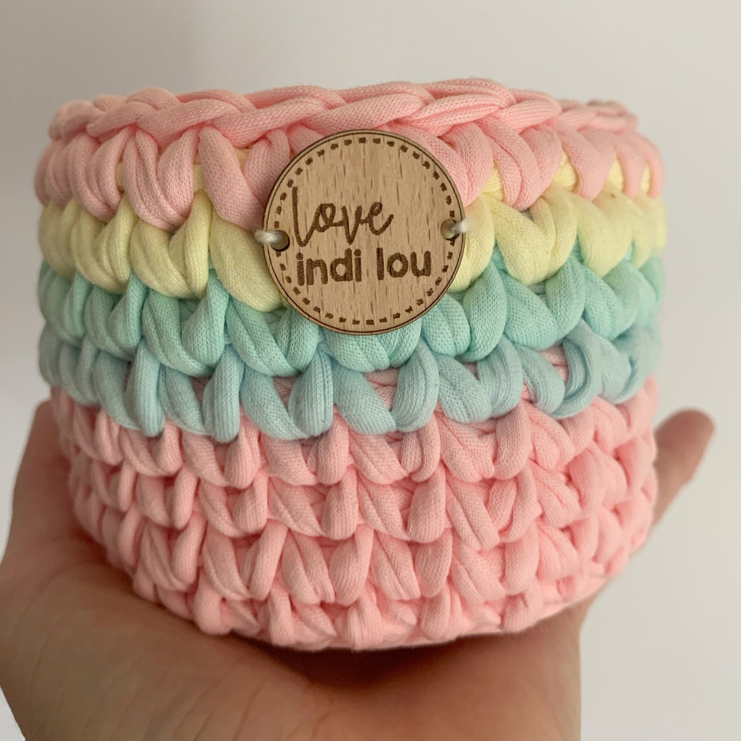 Crochet Storage Basket - Pastel