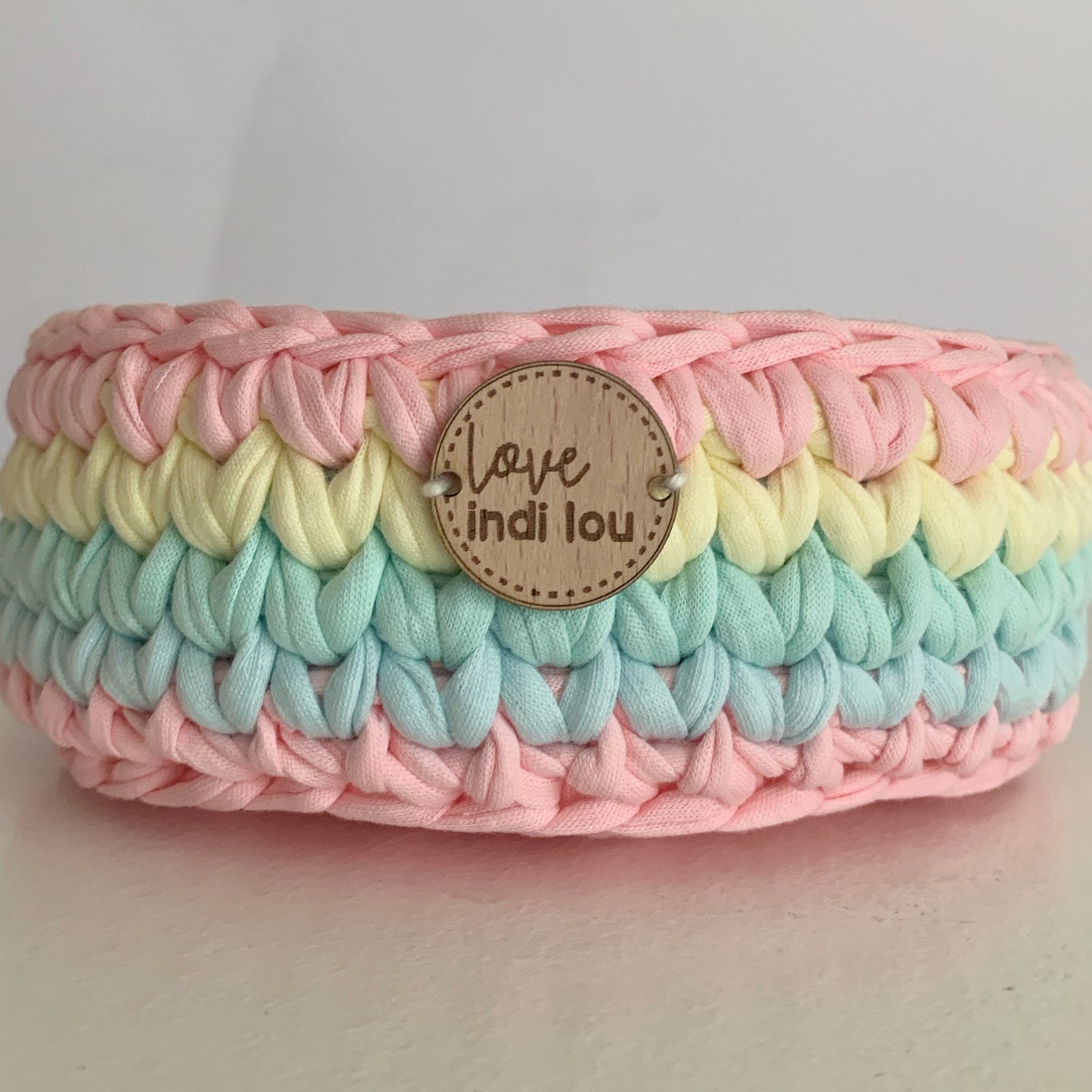 Crochet Storage Basket - Pastel