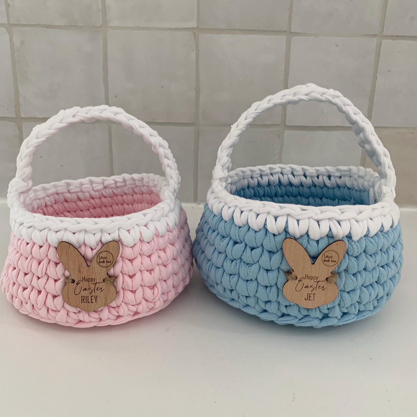 Easter Basket - Lilac + White