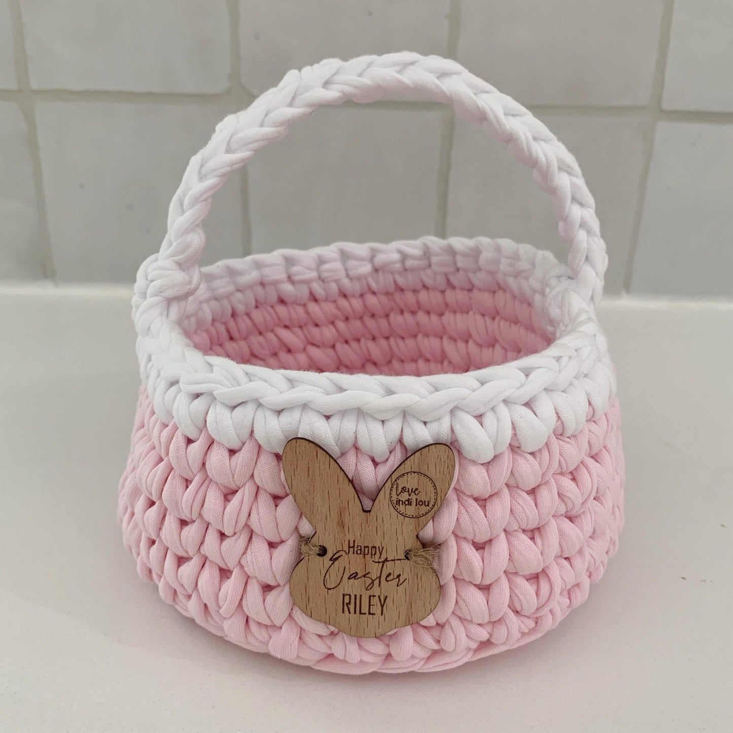 Easter Basket - Lilac + White