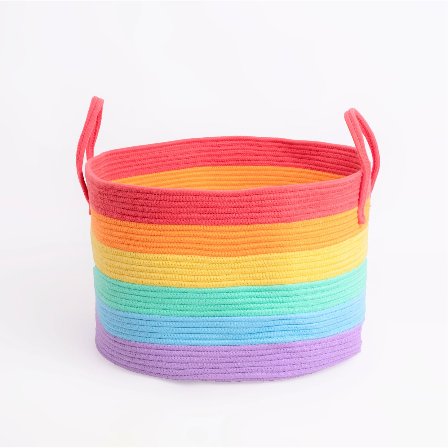 Rainbow Cotton Rope Basket - Toy Storage