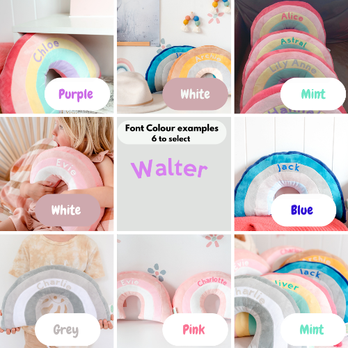 Rainbow Cushion - Pink