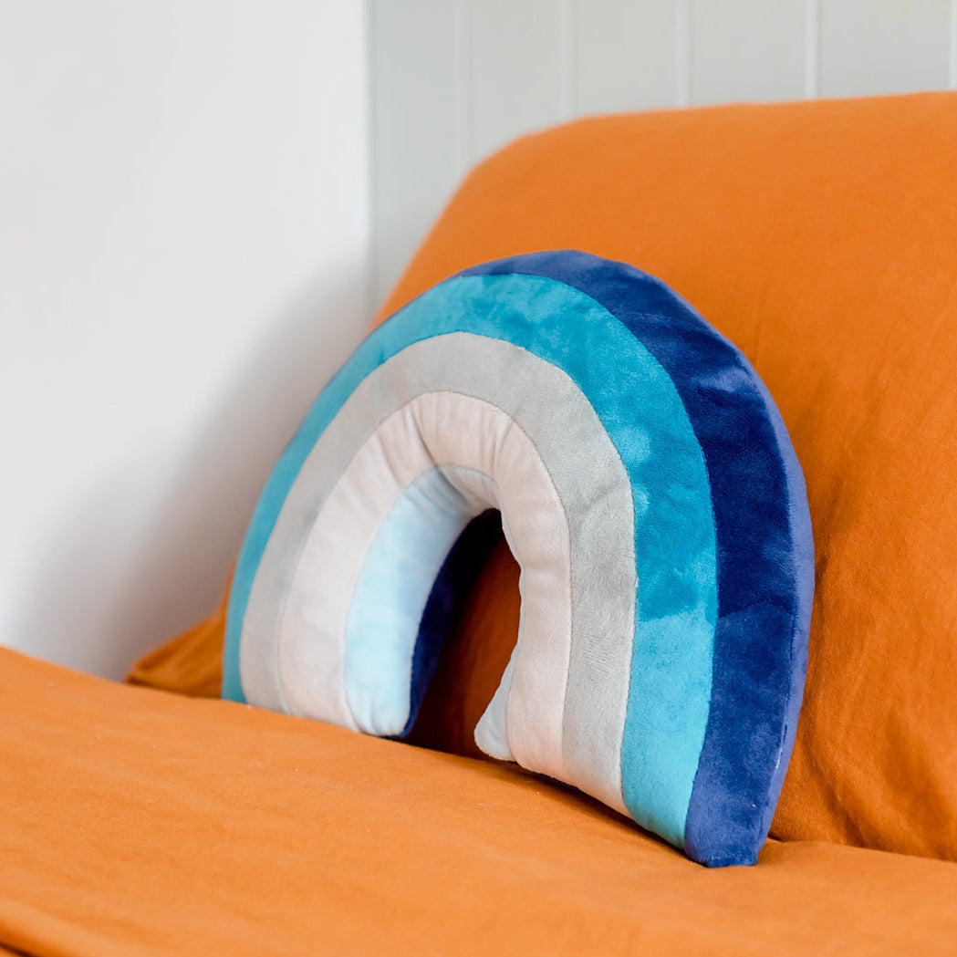 Rainbow Cushion - Blue
