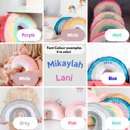 Rainbow Cushions - Buy One receive One HALF PRICE! With Personalisation