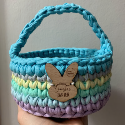 Easter Basket - Rainbow Blues