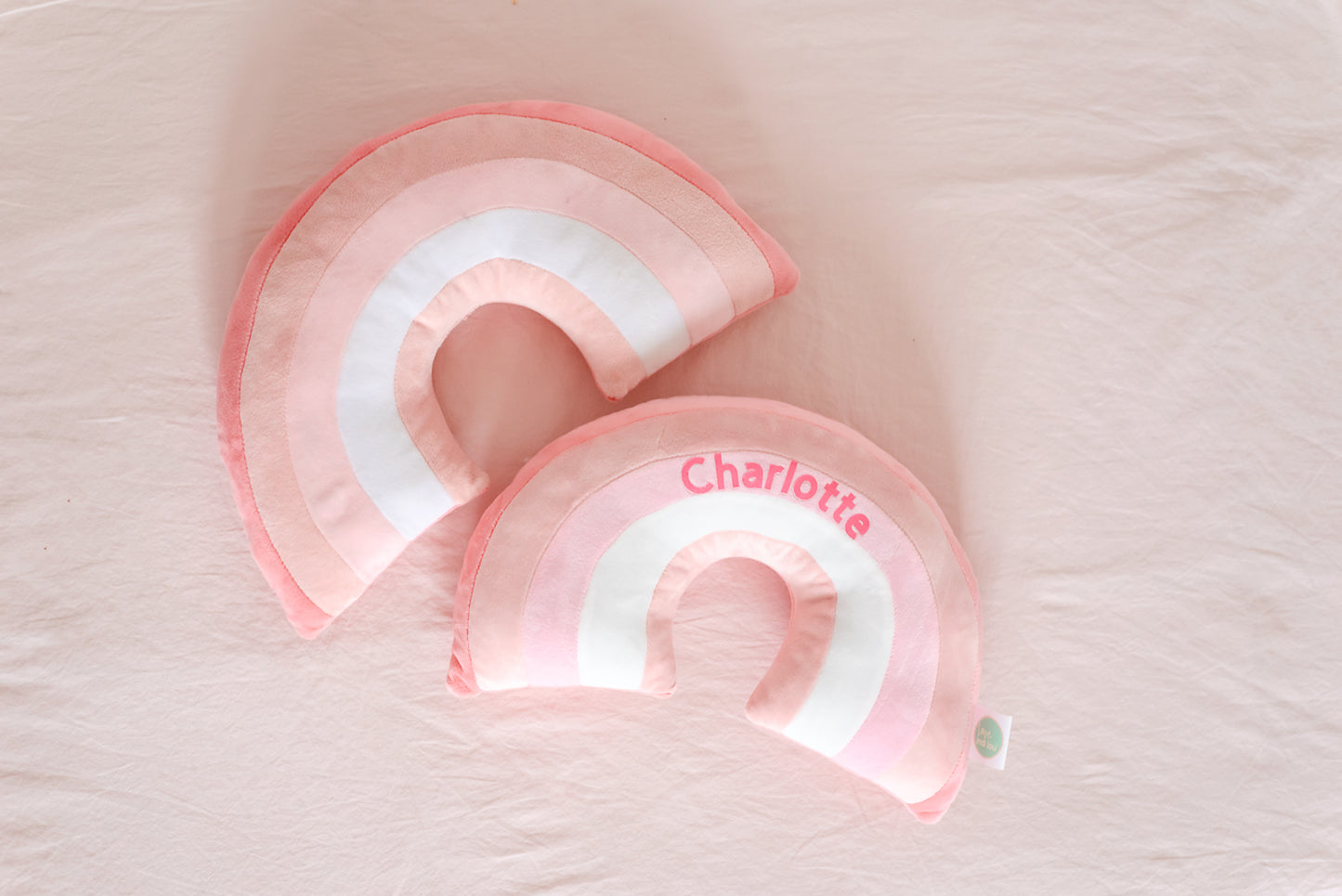 Rainbow Pillow - Blush Pinks