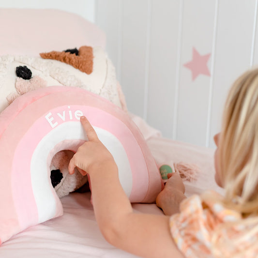 Rainbow Pillow - Blush Pinks