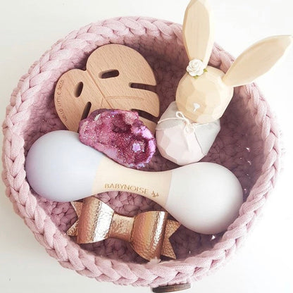 Crochet Storage Basket - Blush Pink