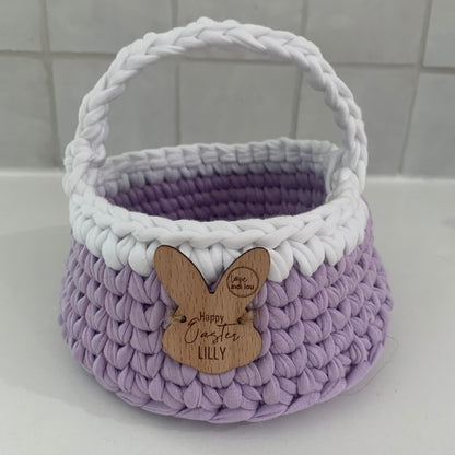 Easter Basket - Lilac + White