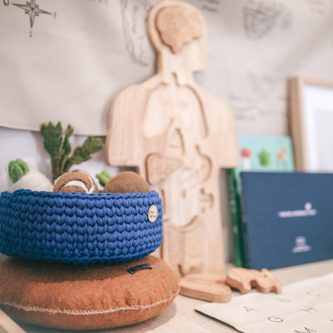 Crochet Storage Basket - Blue