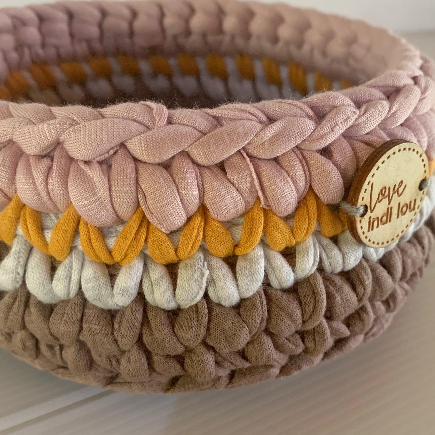 Crochet Storage Basket - Earthy Tones