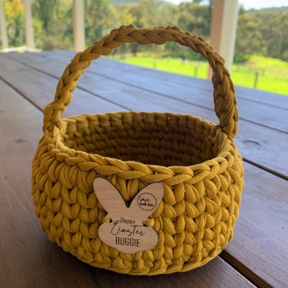 Easter Basket - Light Blue + White