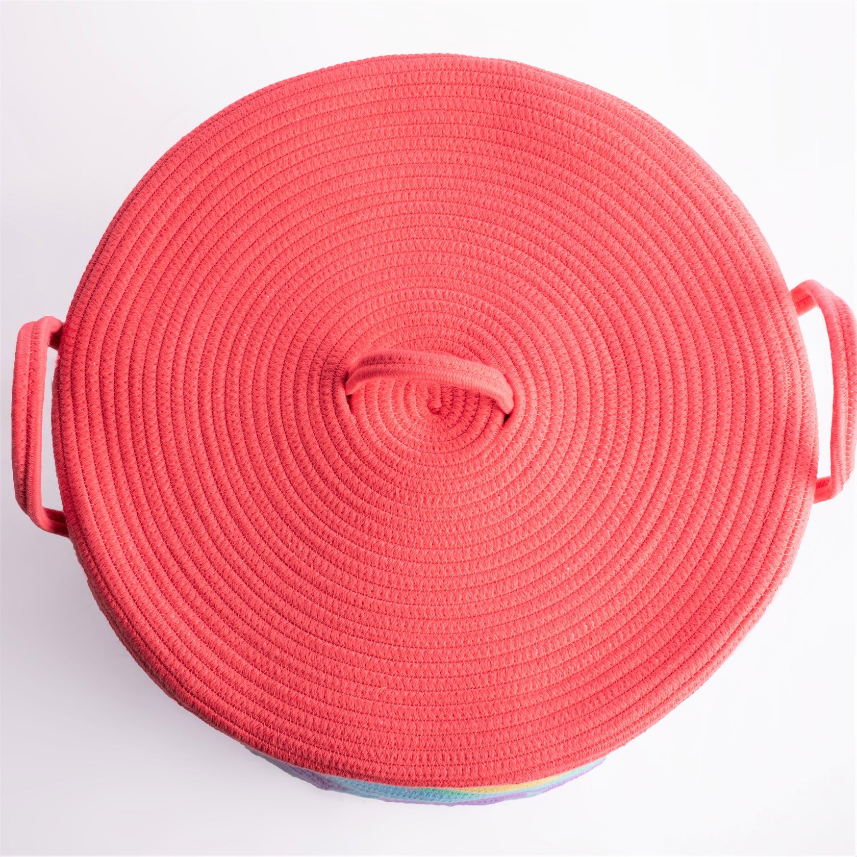 Rainbow Cotton Rope Basket Toy Storage Love Indi Lou